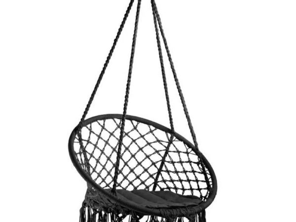 Chaise Balançoire suspendue Noir charge max 150Kg